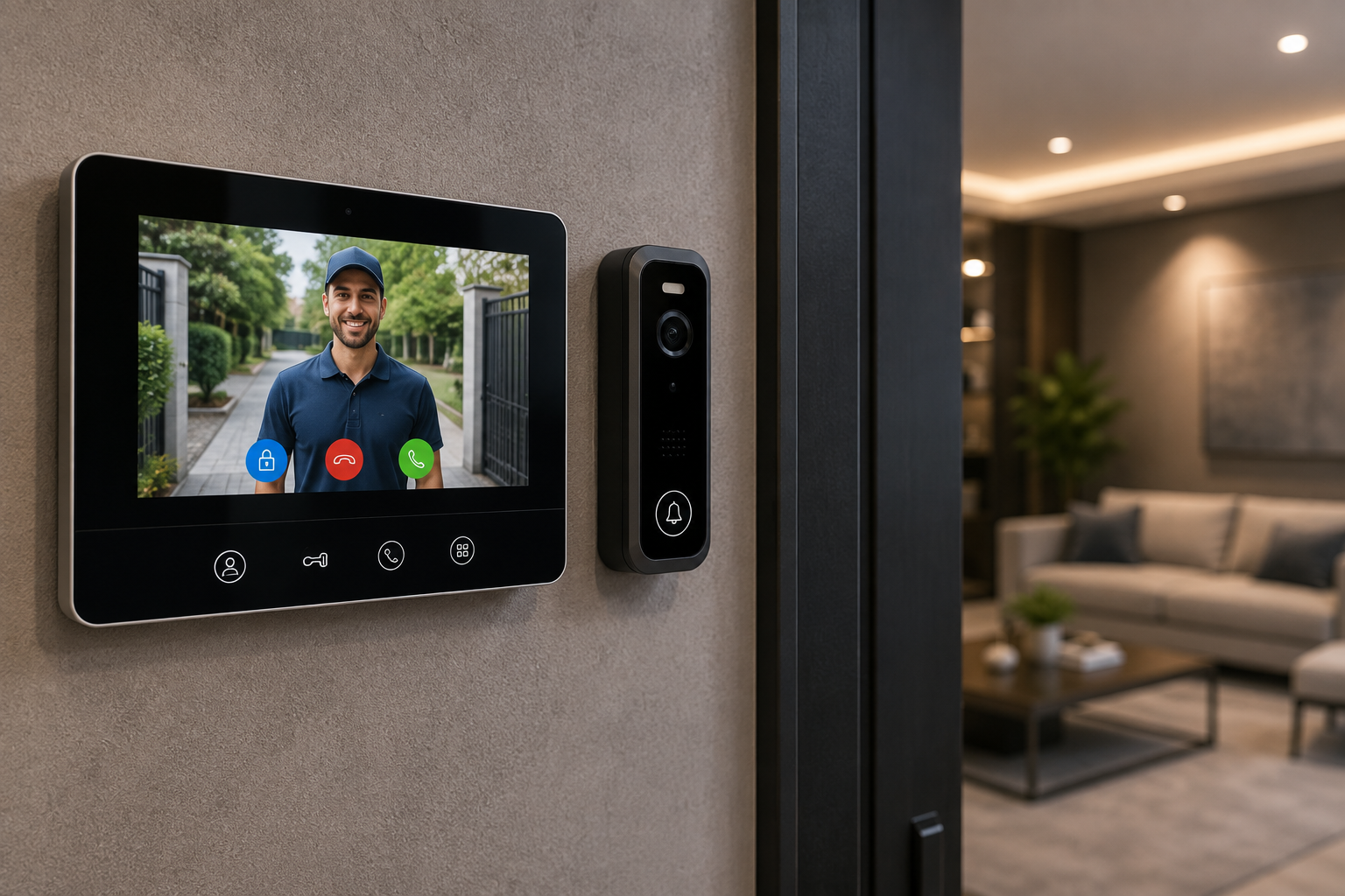 Video door phone and intercom system for home security
